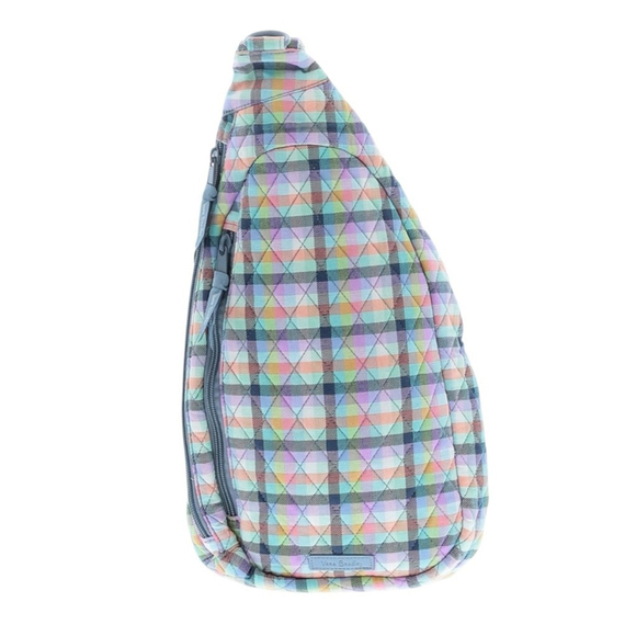 NWOT VERA BRADLEY Gingham Plaid Essential Sling Backpack
